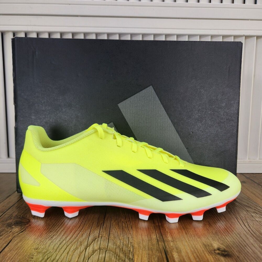 Adidas X Crazyfast Club FxG IG0618 Mens Size 9.5 Yellow Athletic Soccer Cleats